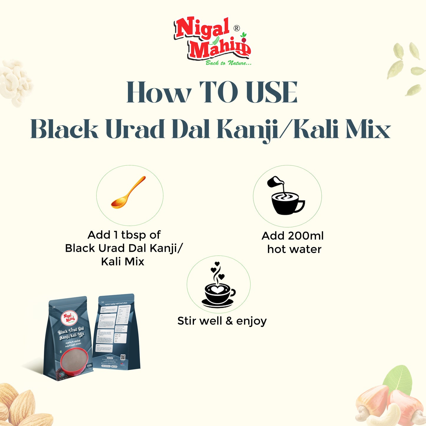 Black Urad Dal Kanji/Kali Mix